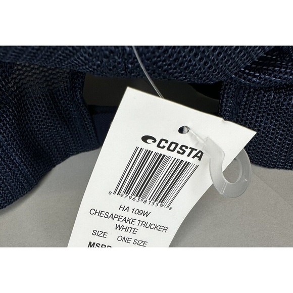 COSTA Del Mar Chesapeake SnapBack Trucker Hat Cap Blue Red White OSFA - Picture 11 of 11